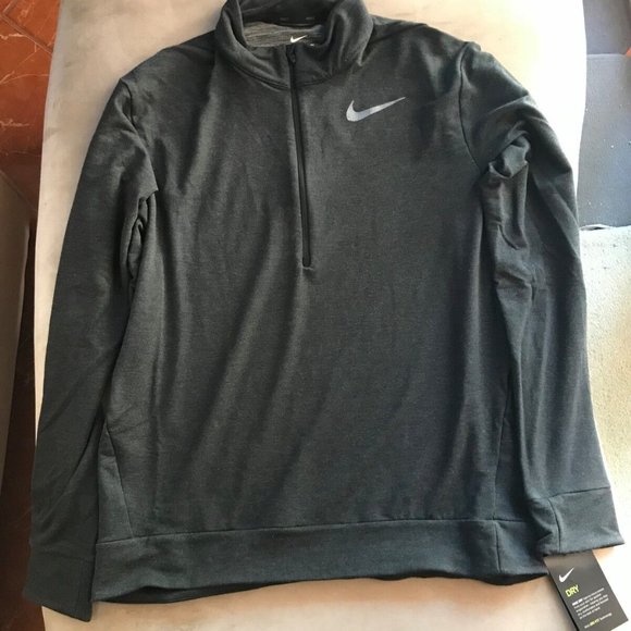 Nike Half Zip Sweater Sz Small🔥New Grey Dri-Fit Pullover Sweatshirt 885412-010 - Picture 3 of 4